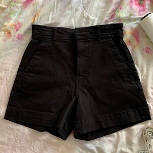 Everlane way high shorts black size 2